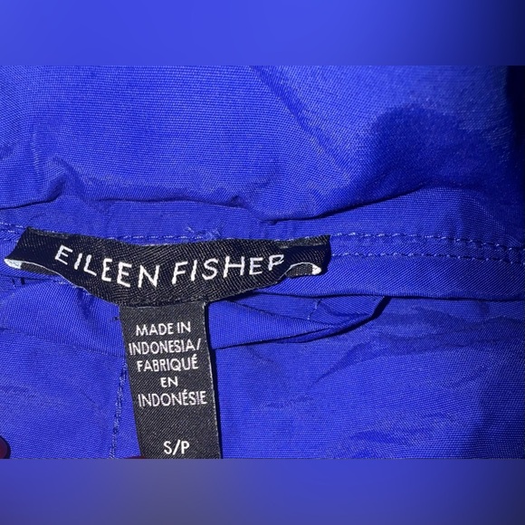 Eileen Fisher Vibrant Blue Trench Coat Size S/P - Picture 3 of 6
